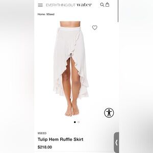 Tulip Hem White Ruffle Skirt
